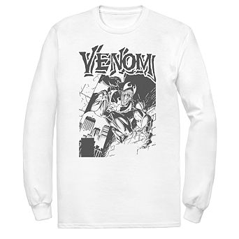 Men's Marvel Venom Street Cover Comic Illustration Graphic Tee