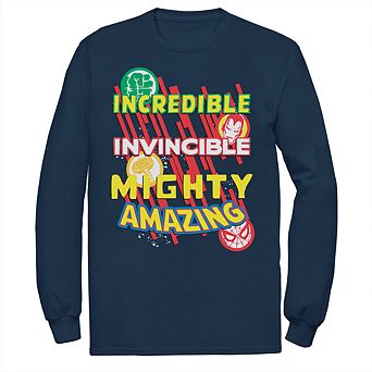 Men's Marvel Avengers Icons Amazing Father's Day Graphic Tee