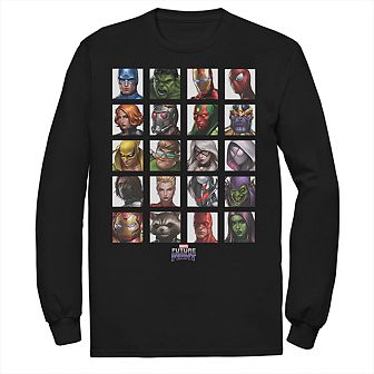 Men's Marvel Future Fight Color Portrait Line-Up Graphic Tee