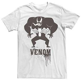 Men's Marvel Venom Cartoon Comic Style Drip Logo Graphic Tee
