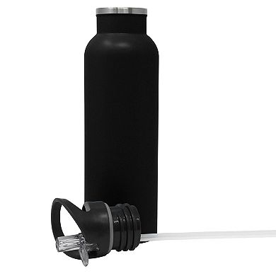 Wellness Double-Wall Stainless Steel 17-oz. Flip-Straw Water Bottle