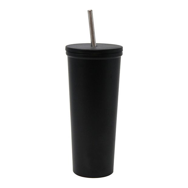 Stainless Steel Double Wall Tumbler With Straw And Handle - Temu