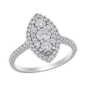 Stella Grace 10k White Gold 1 Carat T.W. Diamond Marquise Engagement Ring