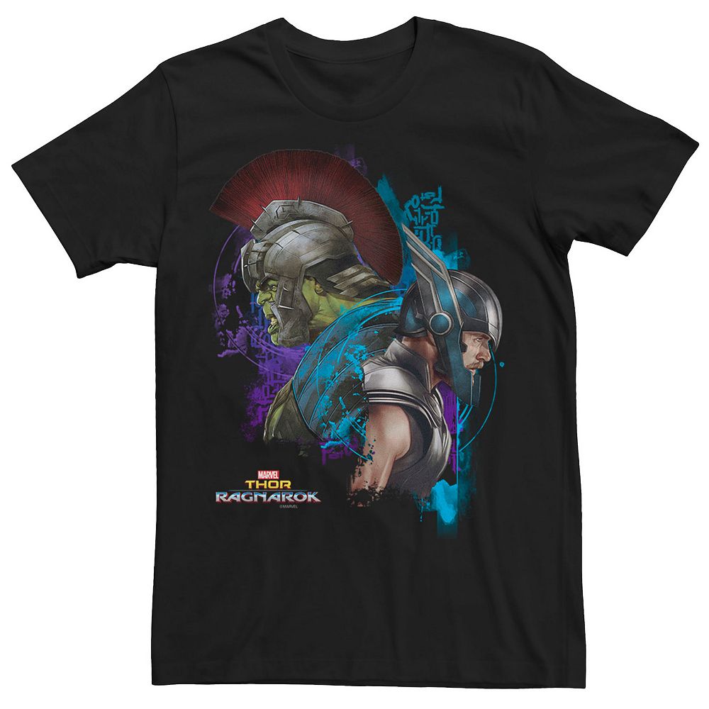 Men's Marvel Thor Ragnarok Hulk Side Profile Game Faces Graphic Tee