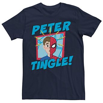 Men's Marvel Spider-Man Far From Home Peter Tingle Poster Graphic Tee