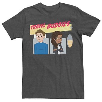 Men's Marvel Spider-Man Far From Home Travel Buddies Portrait Graphic Tee