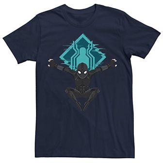 Men's Marvel Spider-Man Far From Home Glitch Logo Stealth Suit Graphic Tee