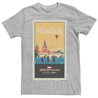 Men's Marvel Spider-Man Far From Home Prague Abstract Movie Poster Graphic Tee