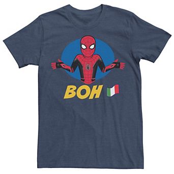 Men's Marvel Spider-Man Far From Home BOH French Flag Portrait Graphic Tee