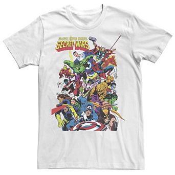 Men's Marvel Secret Wars Character Collage Portrait Graphic Tee