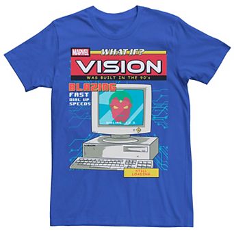 Men's Marvel What If? Vision Was Built In The 90's Comic Cover Graphic Tee