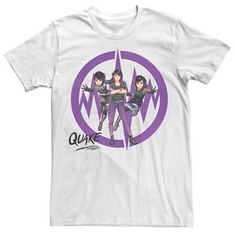 Men's Marvel Rising Secret Warriors Quake Symbol Collage Graphic Tee