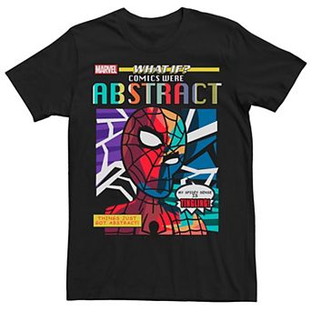 Men's Marvel What If? Comics Were Abstract Spider-Man Comic Cover Graphic Tee
