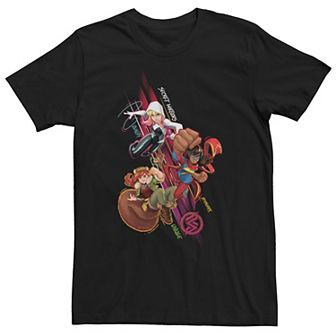Men's Marvel Rising Secret Warriors Group Shot Action Pose Graphic Tee