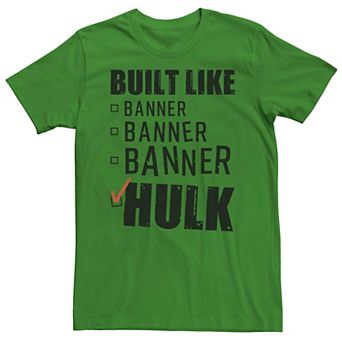 Men's Marvel Built Like Banner Check List Graphic Tee