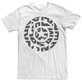 Men's Marvel Captain America Shield Text Fill Logo Graphic Tee