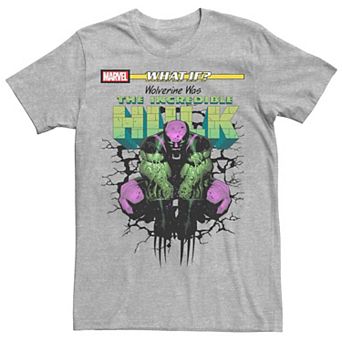 Men's Marvel What If Wolverine Was The Incredible Hulk Comic Cover Graphic Tee