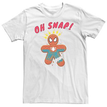 Men's Marvel Spider-Man Oh Snap Gingerbread Cookie Graphic Tee