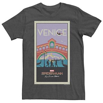 Men's Marvel Spider-Man Far From Home Venice Abstract Movie Poster Graphic Tee