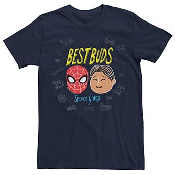 Men's Marvel Spider-Man Far From Home Best Buds Word Scatter Graphic Tee