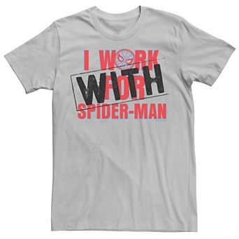 Men's Marvel Spider-Man Far From Home I Work With Spider-Man Short Sleeve Graphic Tee