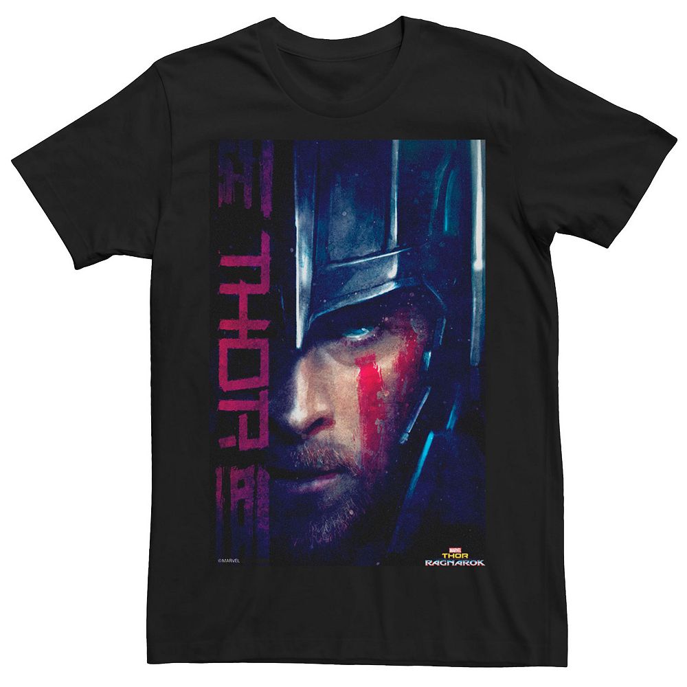 Men's Marvel Thor Ragnarok Might God of Thunder Profile Graphic Tee