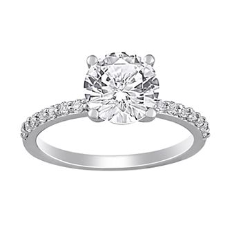 Stella Grace 10k White Gold Lab-Created White Sapphire Solitaire Ring