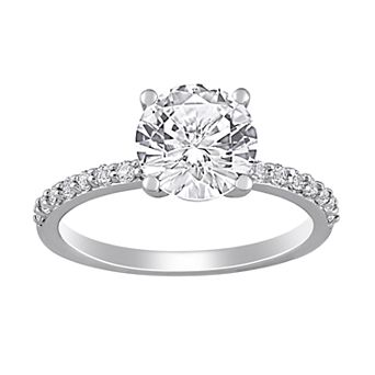 Stella Grace 10k White Gold Lab-Created White Sapphire Solitaire Ring