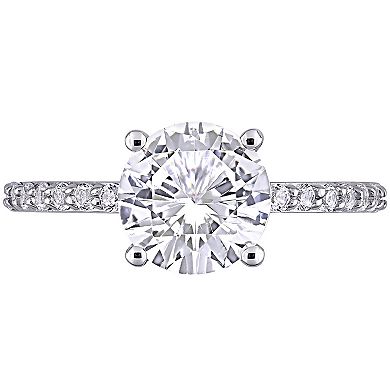 Stella Grace 10k White Gold Lab-Created White Sapphire Solitaire Ring
