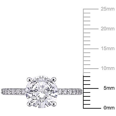 Stella Grace 10k White Gold Lab-Created White Sapphire Solitaire Ring