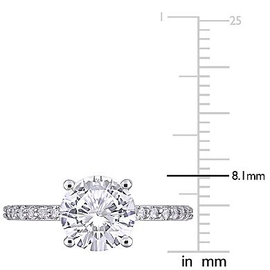 Stella Grace 10k White Gold Lab-Created White Sapphire Solitaire Ring