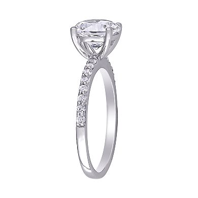 Stella Grace 10k White Gold Lab-Created White Sapphire Solitaire Ring