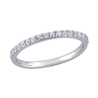 Stella Grace 10k White Gold Lab-Created White Sapphire Anniversary Ring