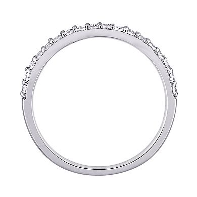 Stella Grace 10k White Gold Lab-Created White Sapphire Anniversary Ring