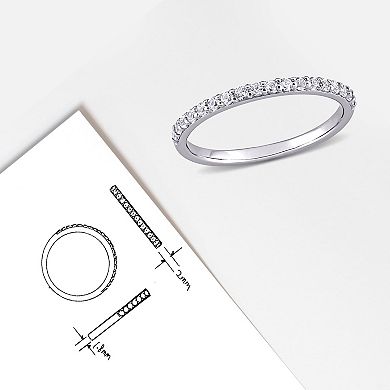 Stella Grace 10k White Gold Lab-Created White Sapphire Anniversary Ring