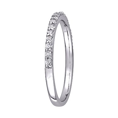 Stella Grace 10k White Gold Lab-Created White Sapphire Anniversary Ring