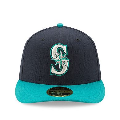 Men's New Era Navy/Aqua Seattle Mariners Alternate Authentic Collection ...