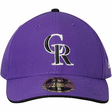 Men's New Era Purple Colorado Rockies Alternate 2 Authentic Collection On-Field Low Profile 59FIFTY Fitted Hat