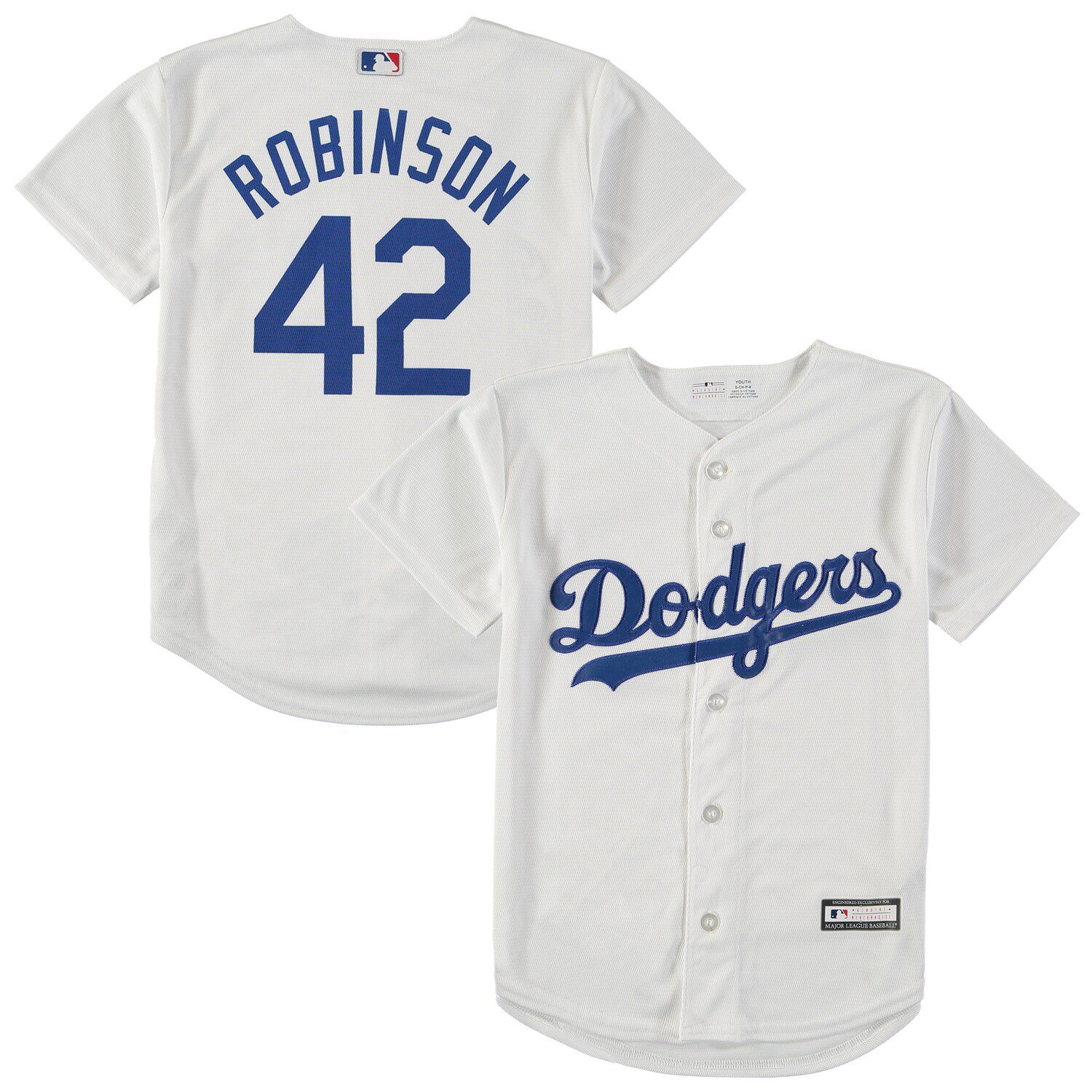 white jackie robinson jersey