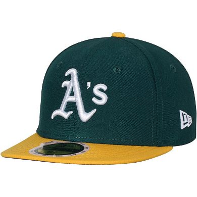 Youth New Era Green/Yellow Oakland Athletics Authentic Collection On-Field Home 59FIFTY Fitted Hat