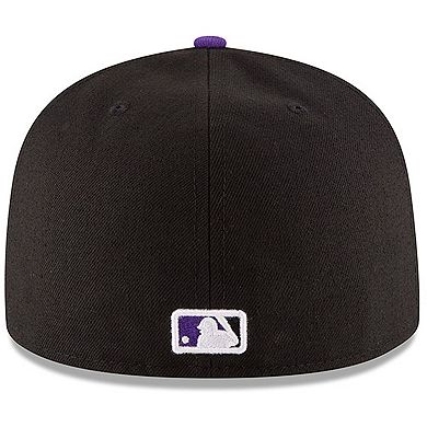 Men's New Era Black/Purple Colorado Rockies Authentic Collection On Field 59FIFTY Structured Hat