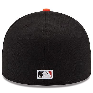 Men's New Era Black/Orange Baltimore Orioles Road Authentic Collection On-Field 59FIFTY Fitted Hat