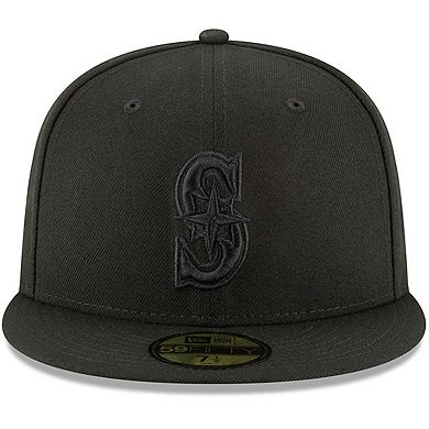 Men's New Era Black Seattle Mariners Primary Logo Basic 59FIFTY Fitted Hat