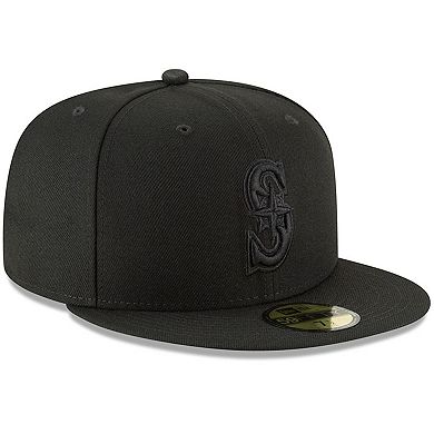 Men's New Era Black Seattle Mariners Primary Logo Basic 59FIFTY Fitted Hat