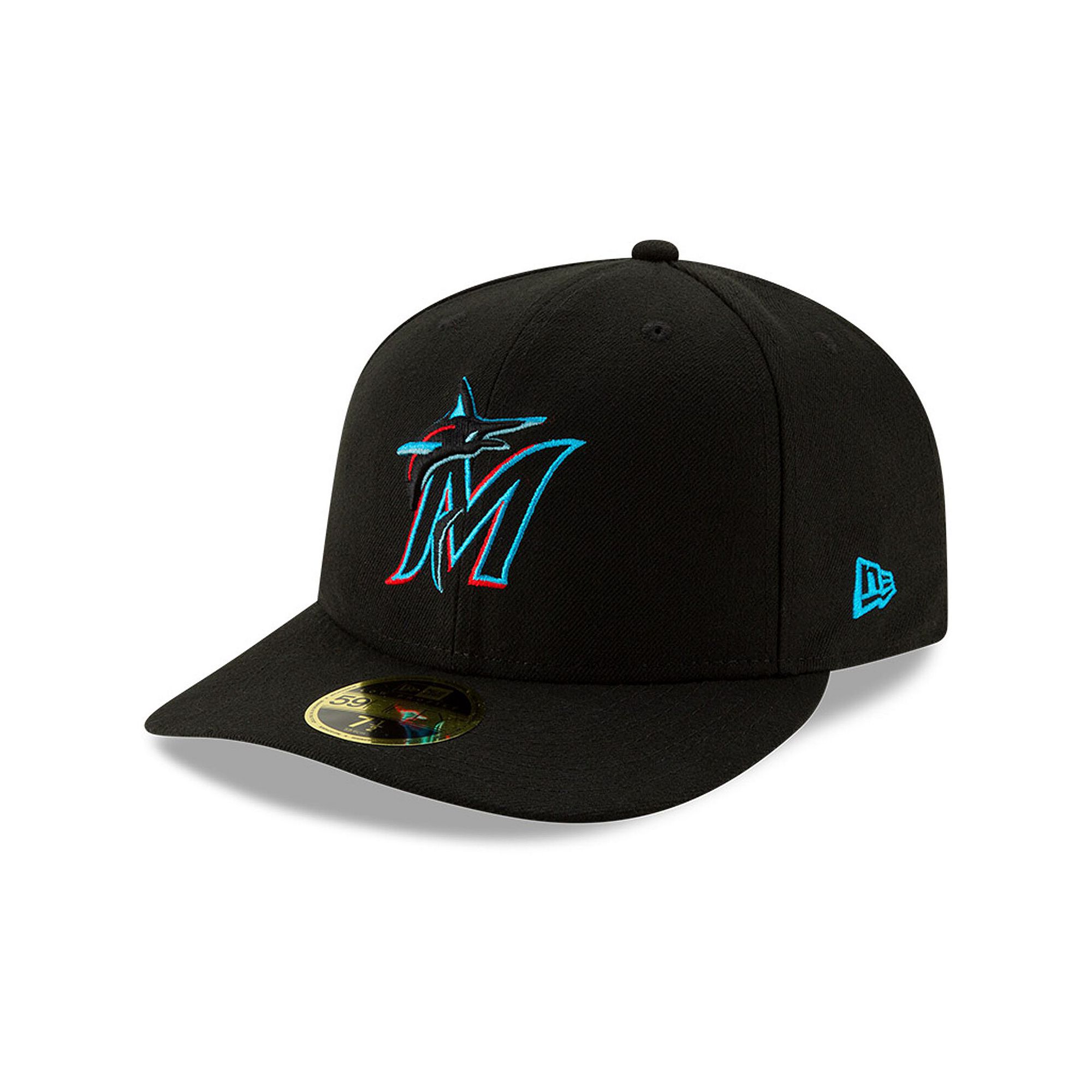 Mens New Era Black Miami Marlins Authentic Collection On-Field Low Profile