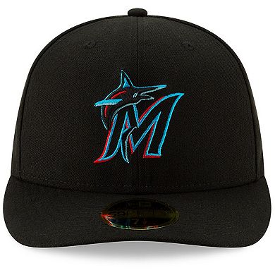 Men's New Era Black Miami Marlins Authentic Collection On-Field Low Profile 59FIFTY Fitted Hat