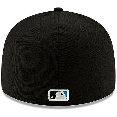 Men's New Era Black Miami Marlins Authentic Collection On-Field Low Profile 59FIFTY Fitted Hat
