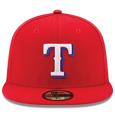 Men's New Era Red Texas Rangers Alternate Authentic Collection On-Field 59FIFTY Fitted Hat