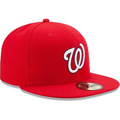 Men's New Era Red Washington Nationals Game Authentic Collection On-Field 59FIFTY Fitted Hat