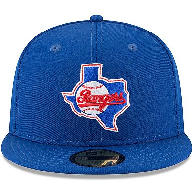 Men's New Era Blue Texas Rangers Cooperstown Collection Wool 59FIFTY Fitted Hat
